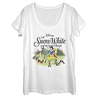 Disney Princesses Snow Forest Friends Women's Short Sleeve Tee Shirt