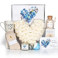 Sympathy Gift Baskets, Condolences Gifts for Bereavement Grief - Sorry for Your Loss of Loved One/Mom/Dad/Husband, Thinking of You Box, Grieving Care Package for Women Men Friends(Ivory Pillow)