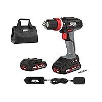 Skil 2844 AR Cordless Hammer Drill (2.0 Ah, 18 V, with Hammer Drill Function, Drill Chuck 10 mm, Includes 2x Batteries and Charger) F0152844AR
