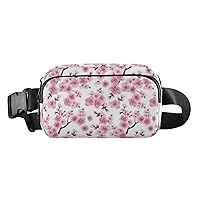 Cherry Blossom Pink Fanny Packs for Women Men Everywhere Belt Bag Fanny Pack Crossbody Bags for Women Fashion Waist Packs with Adjustable Strap Sling Bag for Outdoors Sports Travel Shopping