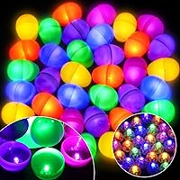 Sawowkuya 36 Pcs Easter Eggs Fillers LED Eggs Goodie Bags Stuffers for Easter Party Favors for Kid