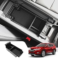 Center Console Organizer Compatible with 2021-2024 Nissan Rogue Storage Box ABS Organizer Armrest Insert Storage Tray 2023 Rogue Accessories (Not fit ROGUE SPORT)
