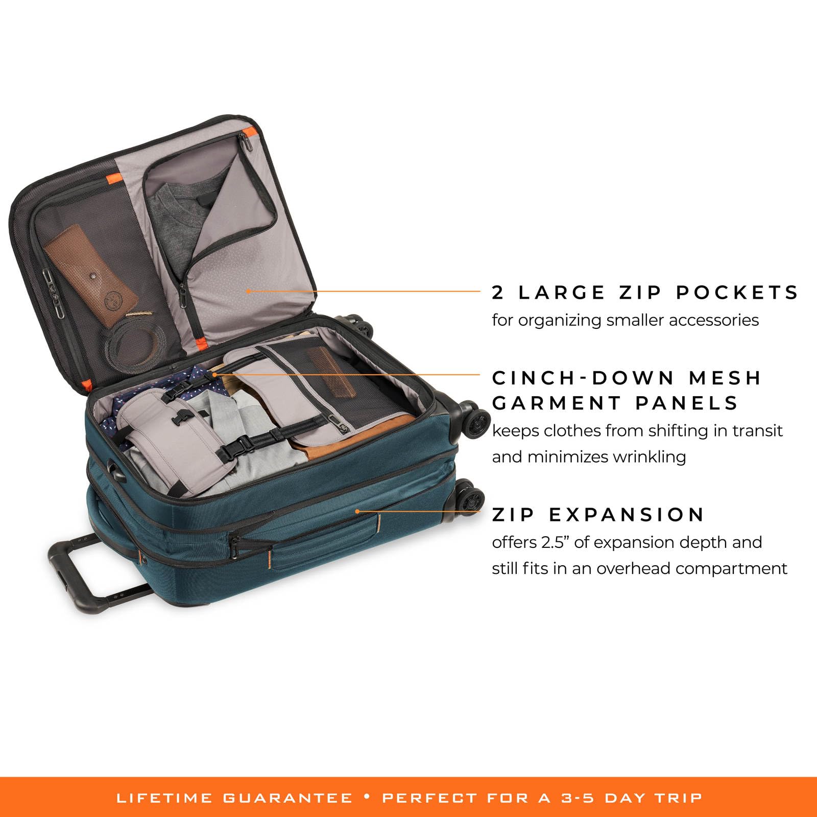 Briggs & Riley ZDX Luggage, Ocean, Carry-On 22 Inch