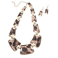 BESTOYARD 3 Sets Necklace Earring Women Wedding Bridal Leopard Print Earrings for Women Jewelry for Women Earrings Girl Necklace Women’s Suits Women Necklace Earring Pendant Bride Clothing