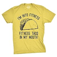 Crazy Dog Mens Graphic Funny T Shirt Im Into Fitness Taco in My Mouth Humor Novelty Shirt