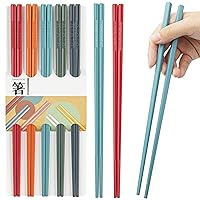 5 Pairs Reusable Chopsticks Dishwasher Safe,9.5 Inch Fiberglass Chopsticks Set, Japanese Chinese Korean Chopsticks for Food, Non-Slip, Easy to Use (Black Chopsticks) (C)