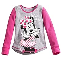 Disney Minnie Mouse Thermal Tee for Girls Gray