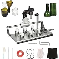 Glass Bottle Cutter, Upgraded Curve Glass Cutting Tools for Round, Square Bottles and Bottlenecks, Craft Kit with Complete Accessories, for Artists, Crafters, Enthusiasts
