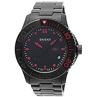 YA126230 Watch Gucci Men's Sport Stainless steel case, Stainless steel bracelet, Black dial, Quartz movement, Scratch-resistant sapphire, Water resistant up to 5 ATM-50 Meters-165 Feet