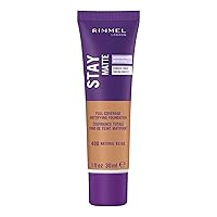 Rimmel London Stay Matte Liquid Mousse - 400 Natural Beige - Foundation, Lightweight, Shine Control, Oil-Free, 1oz