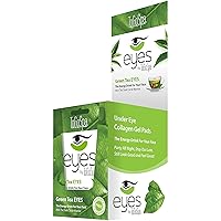 ToGoSpa Green Tea EYES Premium Anti-Aging Collagen Gel Pads for Puffiness, Dark Circles, and Wrinkles – Under Eye Rejuvenation for Men & Women - 10 Pack – 30 Treatments