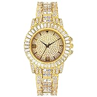 Womens Diamond Watches Luxury Quartz Rose Gold Silver Stainless Steel Watch