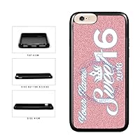 Bleu Reign BRGiftShop Personalized Custom Name 2017 Sweet 16 Rubber Phone Case Back Cover for iPhone 8 Plus / 7 Plus / 6 Plus