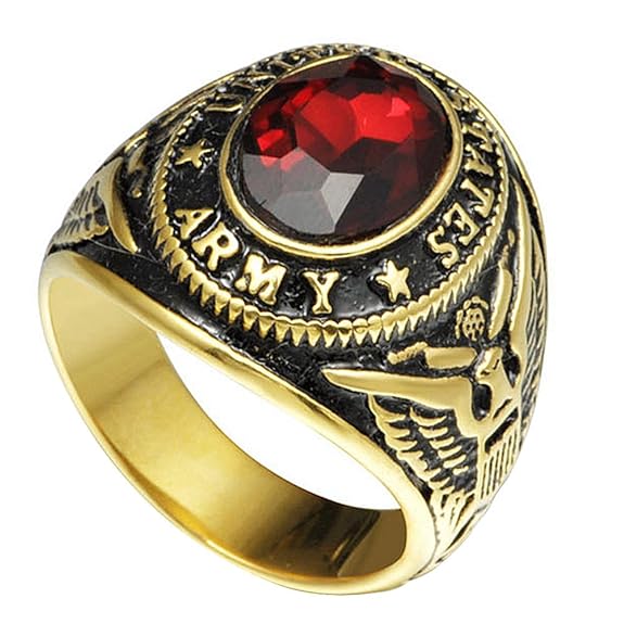 Men's Engravable Military Ring by ArtCarved (1 Stone) | Zales