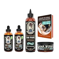 Original Dog Ear Cleaner Full Regimen Kit Plus Extra Ear Tonic for Dog Ear Infection Treatment & Cleanser