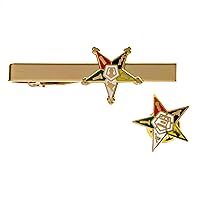 Order of The Eastern Star Tie Bar Lapel Pin Masonic Combo Pack