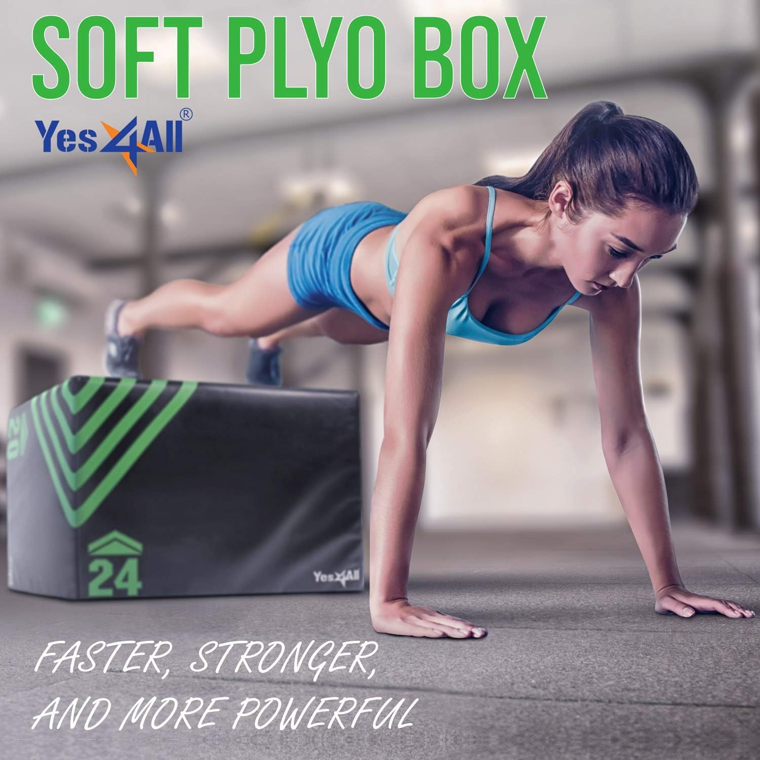Yes4All 3 in 1 Foam Plyometric Jump Box Jump Training & Conditioning-Plyo Jump Box for Jump Training Fitness Workout Exercise