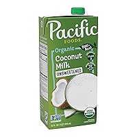 Organic Unsweetened Coconut Milk, Plant Based Milk, 32 oz Carton