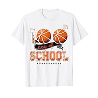 100th Day Student Boys Girls Basketball 100 Days Of School T-Shirt