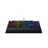 Razer BlackWidow V3 Mechanical Gaming Keyboard: Green Mechanical Switches - Tactile & Clicky - Chroma RGB Lighting - Compact Form Factor - Programmable Macro Functionality - USB Passthrough (Renewed)