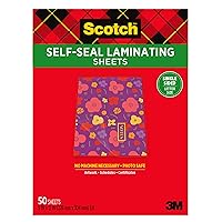 Scotch® Laminating Sheets, 9 in x 12 in, Letter Size Single Sided