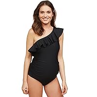 Motherhood Maternity Womens Beach Bump Maternity One Piece Swimsuit Upf 50+ Pregnancy Swimwear