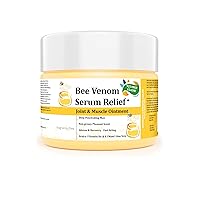 4OZ 2PCS Bee Venom Joint & Muscle & Bone Max Cream, Fast Acting, for Back, Neck, Hand, Feet, Knee, Muscle, Shoulder, Topical, Wrist, Elbow, Hip, Nerve, Plantar, Ankle, Foot, Arnica, vitamin B6, MSM