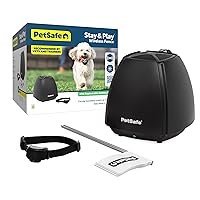 PetSafe Stay & Play Wireless Pet Fence & Replaceable Battery Collar - Circular Boundary Secures up to 3/4 Acre Yard, No-Dig, America's Safest Wireless Fence (Packaging May Vary)