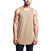 Victorious Solid Color Long Length Curved Hem Tank Top