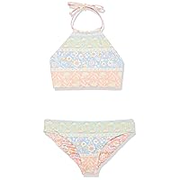 Billabong Girls' Mini Mystic Rev High Neck Swim Set