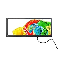VSDISPLAY 12.3 inch 12.3'' 1920x720 600nit IPS Portable LCD Monitor VS123ZJ01A,with HD-MI USB VGA Video Port,Dual Speakers, as DIY Stretched Bar Display