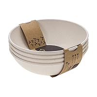 EVO Sustainable Goods Dinnerware Bowl Set, 35 oz, White