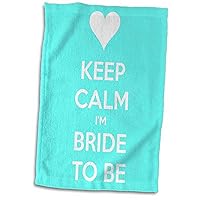 3D Rose Keep Calm Im Bride to be. Aqua. TWL_193551_1 Towel, 15