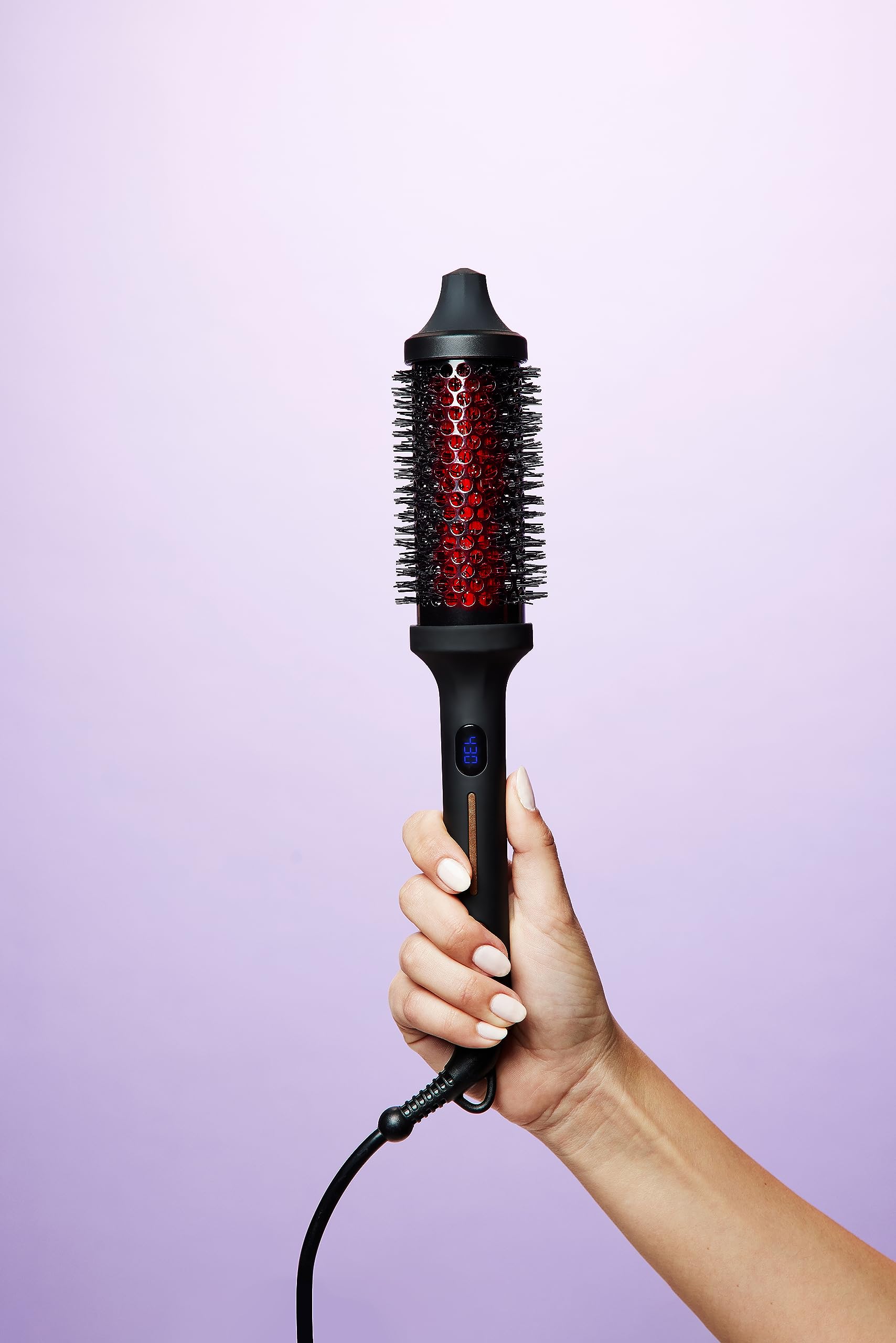 SUTRA IR Infrared Thermal Brush - Heated Round Hair Brush with Ionic Bristles for Straightening and Smoothing Fully Dried Hair, Volumizing, Reduces Styling Time, All Hair Types