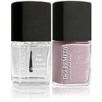 Enriched Nail Polish, PRECIOUS Pink with TOTAL Two-in-One Top and Base Coat Set 0.5 Fluid Oz Each
