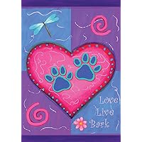 Toland Home Garden 112623 Love Live Bark Valentine Flag 12x18 Inch Double Sided Valentine Garden Flag for Outdoor House V-Day Flag Yard Decoration