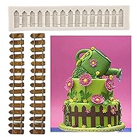 Garden Picket Fence Silicone Mold For Cake Decorating Cupcake Topper Candy Chocolate Gum Paste Polymer Clay Set Of 1