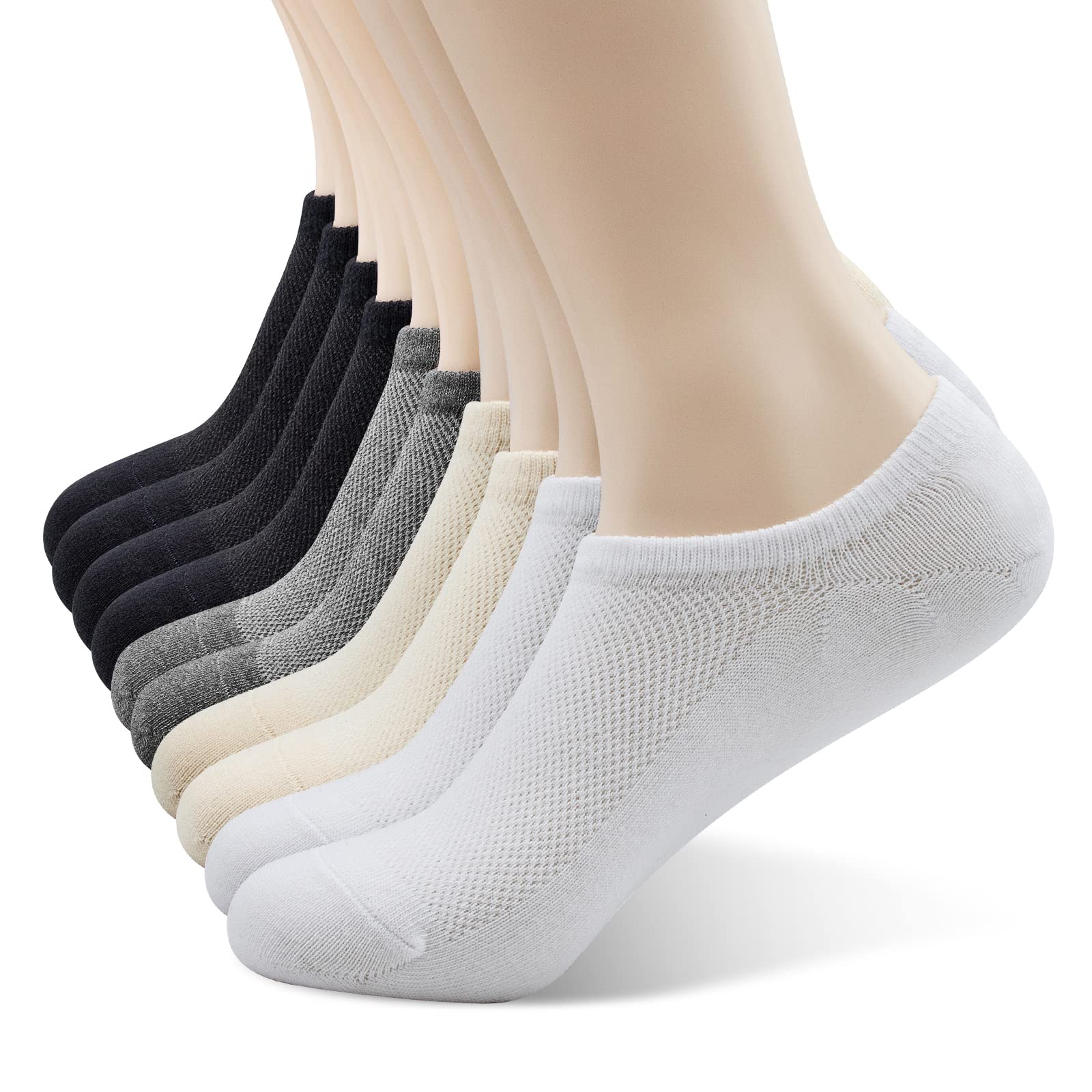 WindDancer Men’s Athletic Tab Socks with Cushion, Running Socks Breathable Comfort for Sport 2/4 Pairs