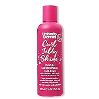 Umberto Giannini Curl Jelly Shine Moisturising Leave-In Conditioner for Curls Waves and Coils - Vegan Curl Heat Protectant and Curl Primer