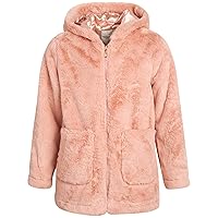 URBAN REPUBLIC Girls' Jacket - Faux Fur Plush Teddy Coat with Hood