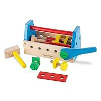 Take-Along Tool Kit Wooden Construction Toy (24 pcs), Multicolor, 10.0 x 5.55 x 4.75