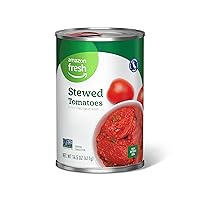 Amazon Fresh, Stewed Canned Tomatoes, 14.5 Oz (Previously Happy Belly, Packaging May Vary)