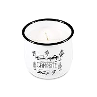 Camco Life is Better at The Campsite Citronella Candle | Helps Ward Off Mosquitoes | Made of Soybean Wax with a 100% Cotton Wick (53244) , White
