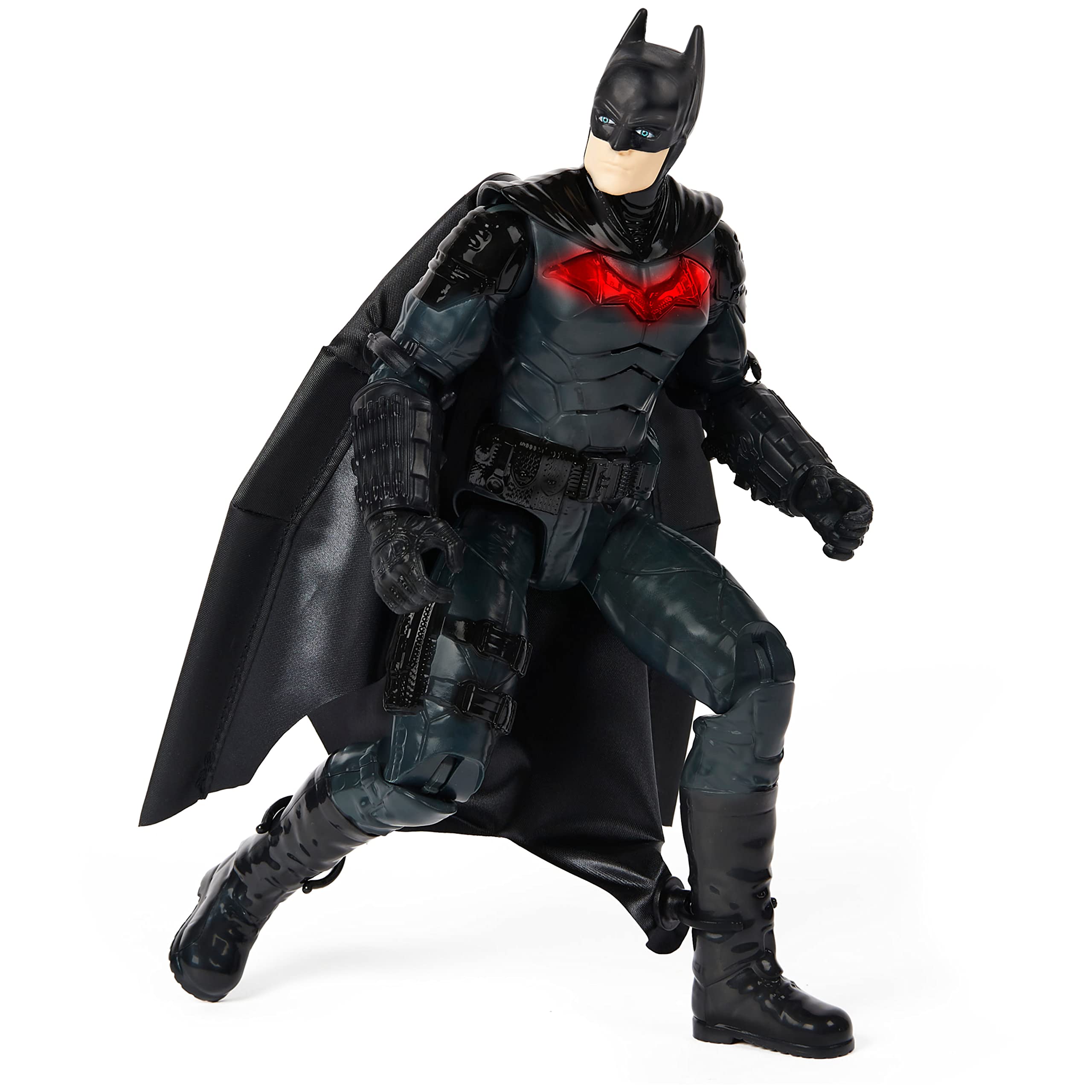 BATMAN DC Comics, 30cm Wingsuit Action Figure with Lights and Phrases, Expanding Wings, The Movie Collectible Kids Toys for Boys and Girls Ages 3 and up