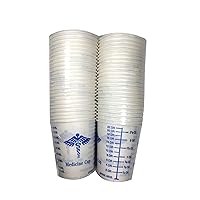 50 Graduated Medicine Paper Cups 3 oz for Epoxy Resin, Polyester Resin, Paints