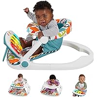 Fisher-Price Baby Portable Chair Deluxe Kick & Play Sit-Me-Up Floor Seat with Piano Learning Toy & Snack Tray for Infants to Toddlers (Amazon Exclusive)