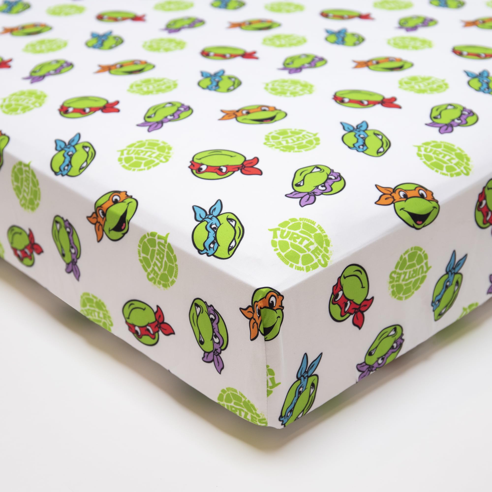 Teenage Mutant Ninja Turtles 4 Piece Toddler Bedding Set – Includes Comforter, Sheet Set – Fitted + Top Sheet + Reversible Pillowcase for Boys Bed, Blue