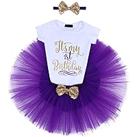 IBTOM CASTLE It’s My 1st/2nd Birthday Outfit Baby Girl Romper Tutu Skirt Headband Leg Warmers 3/4pcs Princess Clothes Set