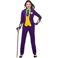 Charades womens Women's Joker Adult Sized Costumes, Purple, X-Small US