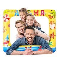 BESTOYARD Hawaiian Photo Booth Props Inflatable Summer Selfie Picture Frame Party Supplies for Birthday Bridal Shower Baby Shower Wedding Party